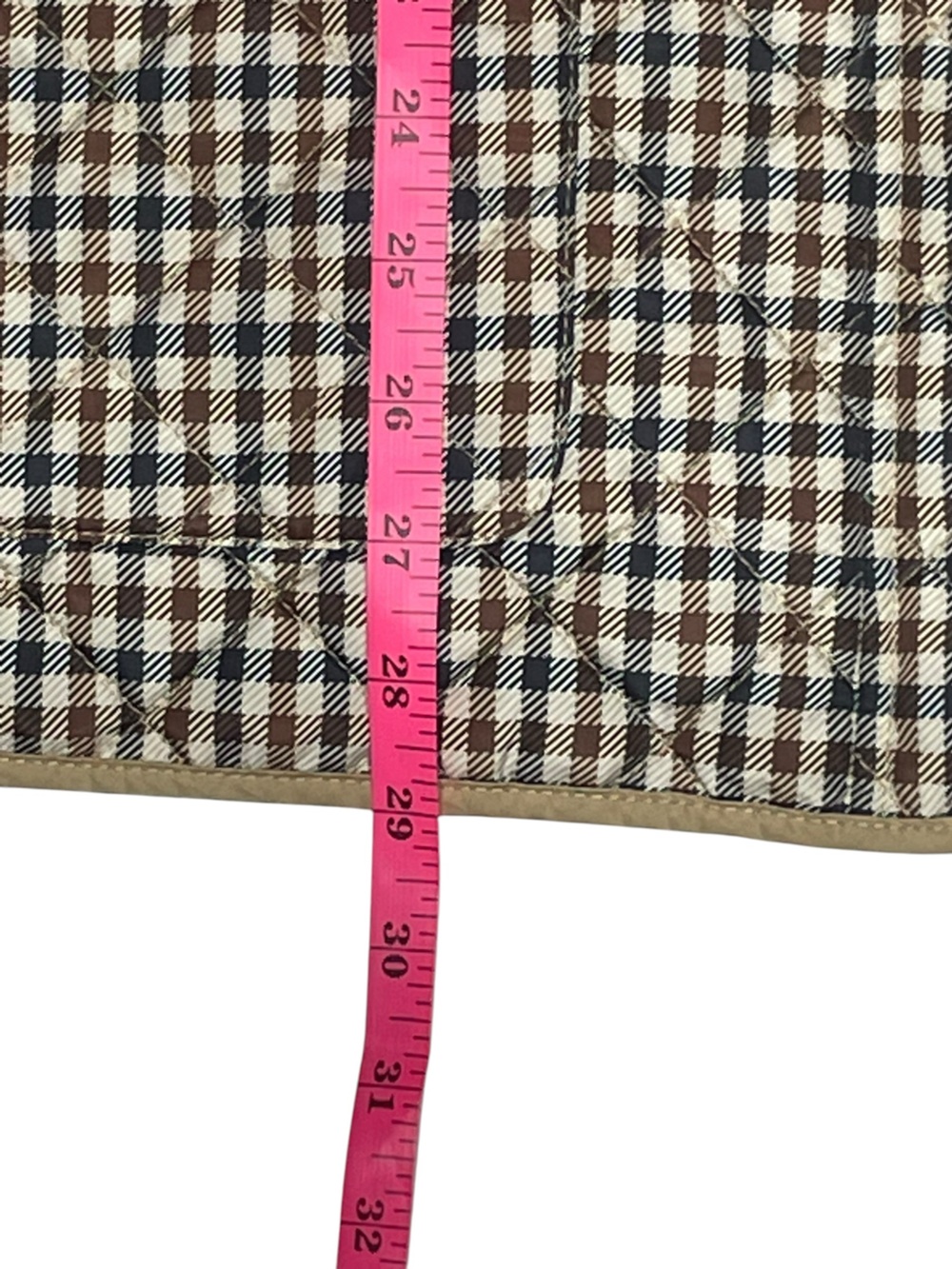 Lands’ End Women’s Quilted Gingham Jacket 2X 20W 22W Snap Zip Lightweight Coat - Picture 16 of 16